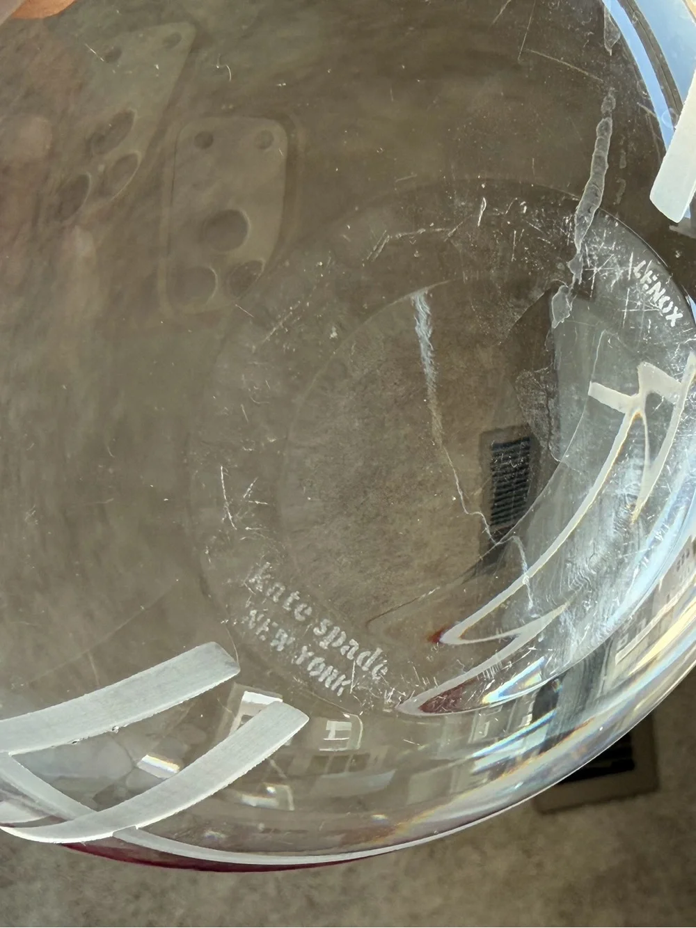 Kate Soade Clear Glass Bowl - Transparent